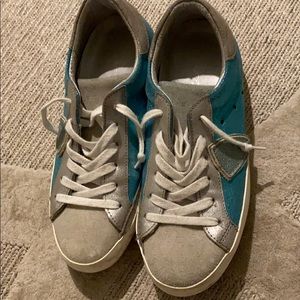 Gorgeous silver and blue Phillipe Model sneakers
